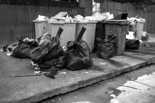 Construction debris being cleared from a Brompton site